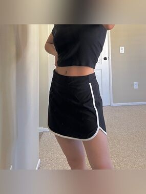 Calia Black Tennis Skirt Skort with White Trim - Women's Active Skirt